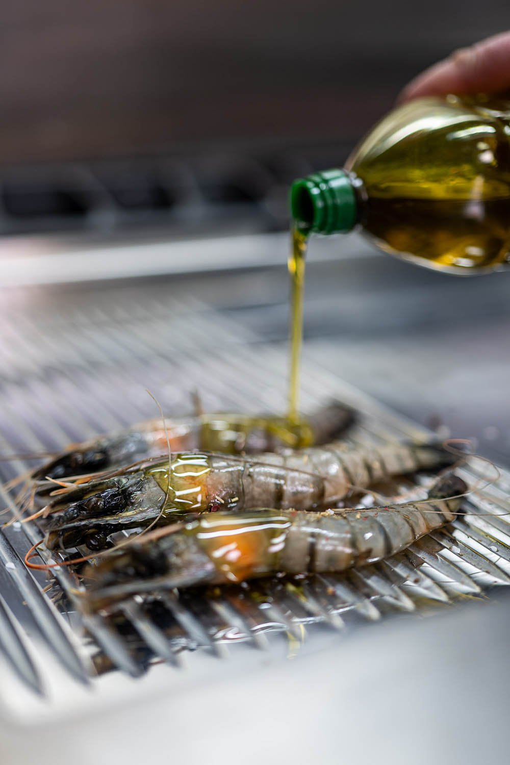 Gambas grillées à l'huile d'olive